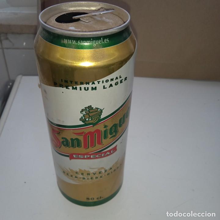 Coleccionismo de cervezas: Lata de cerveza vac&iacute;a. Finales a&ntilde;os 90.San Miguel 500 ml