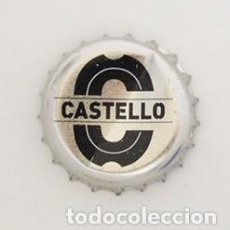 Coleccionismo de cervezas: CHAPA DE CERVEZA ITALIANA - CASTELLO ( CASTILLO ) - ITALIA EUROPA - BEBIDA - NEGRO - FONDO PLATEADO. Lote 365815911