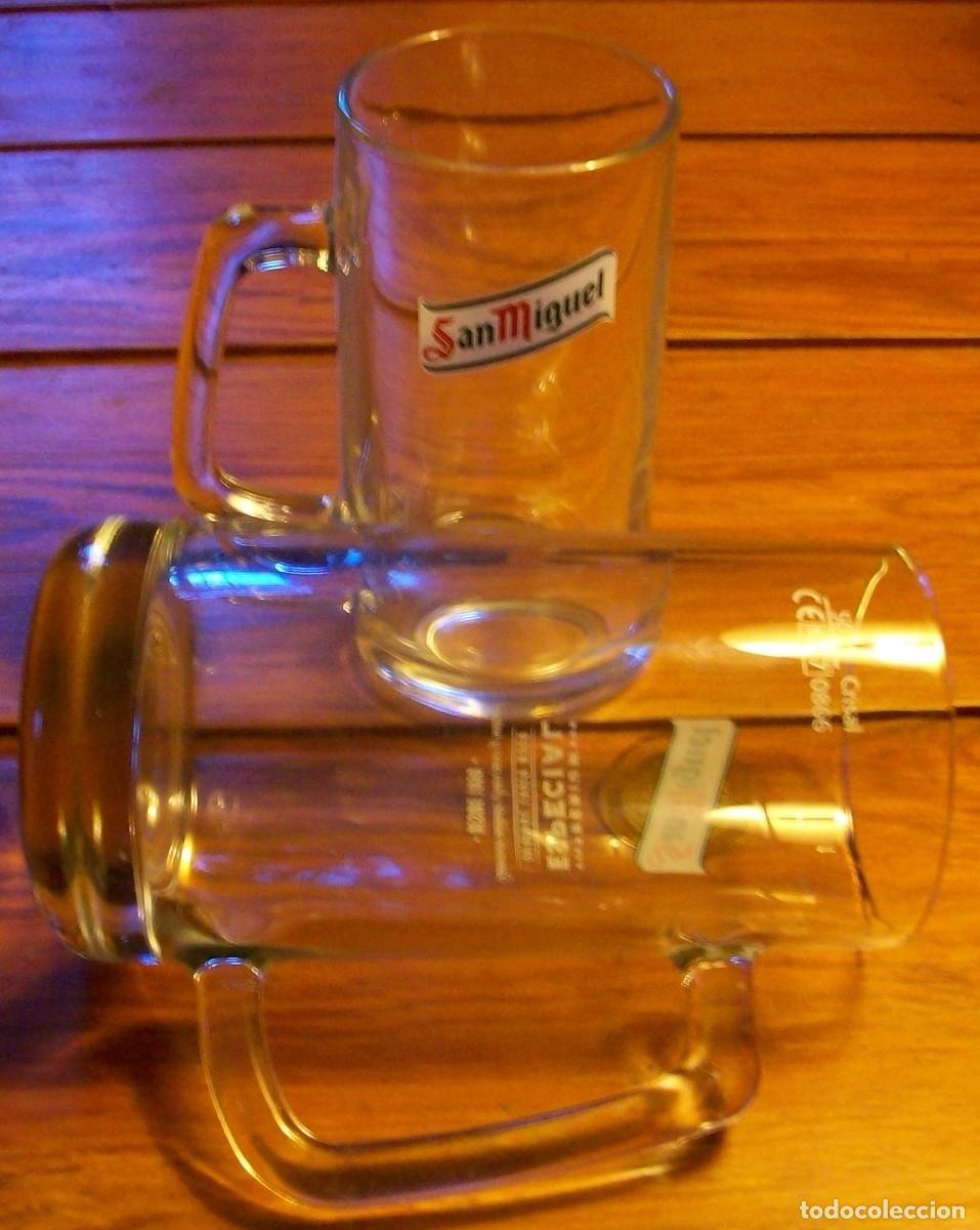 Coleccionismo de cervezas: 2 Jarras de cerveza San Miguel de 1\2 L. y 1\3 L.