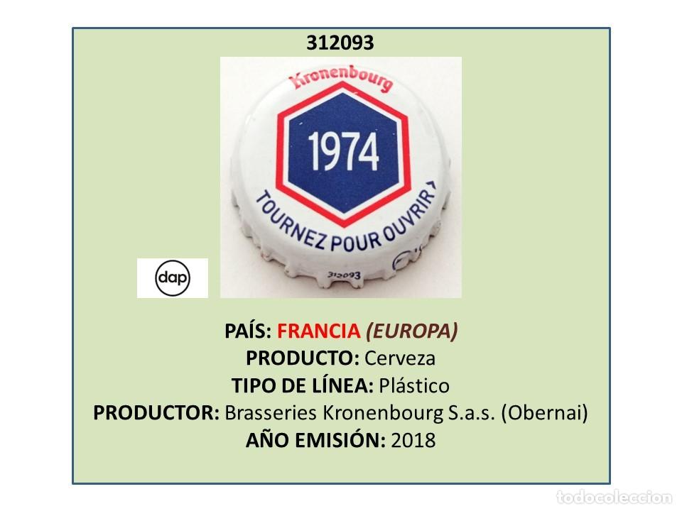 Coleccionismo de cervezas: TAPON CORONA CAPSULA CHAPA CERVEZA KRONENBOURG 1974 (FRANCIA)