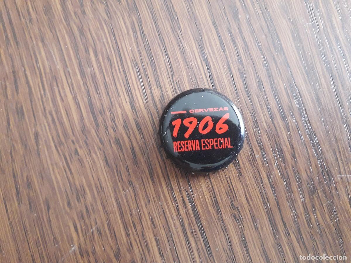 Coleccionismo de cervezas: chapa tap&oacute;n corona de cerveza, estrella Galicia, reserva especial 1906.