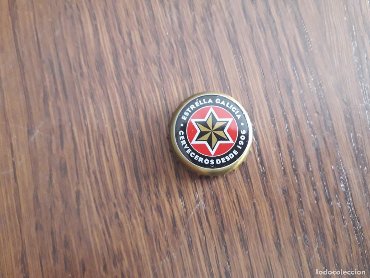 Coleccionismo de cervezas: chapa tap&oacute;n corona de cerveza, estrella Galicia.