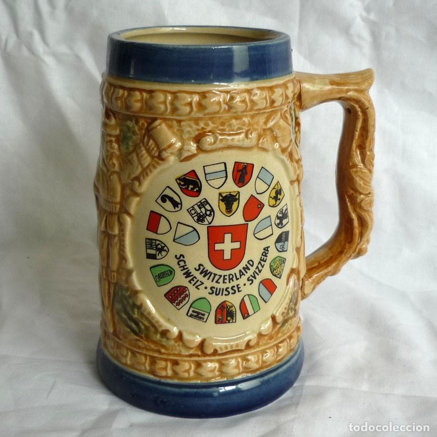 Collectable Beer: Jarra de cerveza cer&aacute;mica Suiza