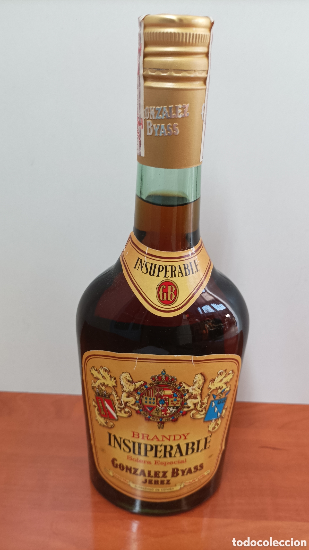 Coleccionismo de cervezas: Botella brandy insuperable a&ntilde;os 70 - Foto 5