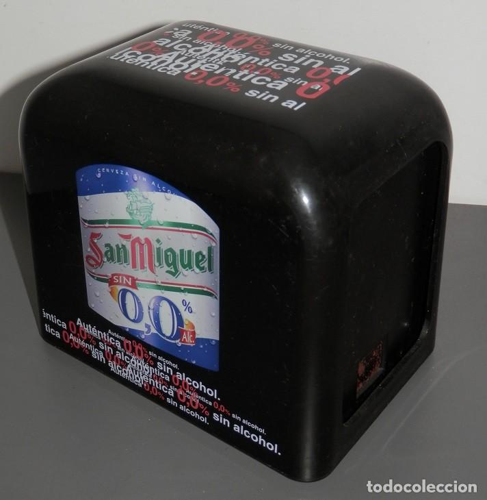 Coleccionismo de cervezas: UN SERVILLETERO DE LA MARCA DE CERVEZA SAN MIGUEL 0,0