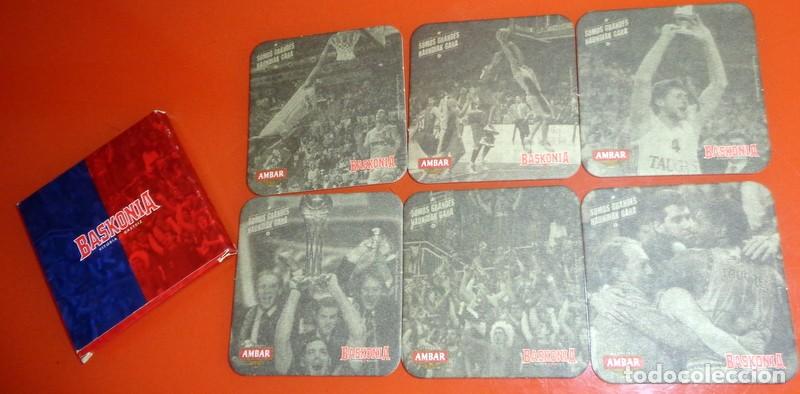 Coleccionismo de cervezas: POSAVASOS DE COLECCI&Oacute;N BASKONIA VITORIA GASTEIZ BASKET BALONCESTO. CERVEZAS AMBAR ZARAGOZANA