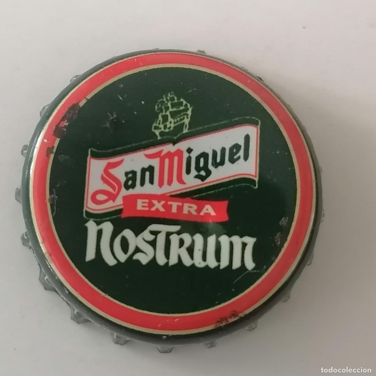 Coleccionismo de cervezas: Chapa cerveza San Miguel Nostrum extra verde tapon corona crown cap