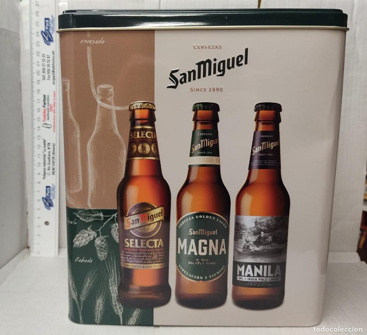 Coleccionismo de cervezas: Lata vac&iacute;a de cerveza San Miguel