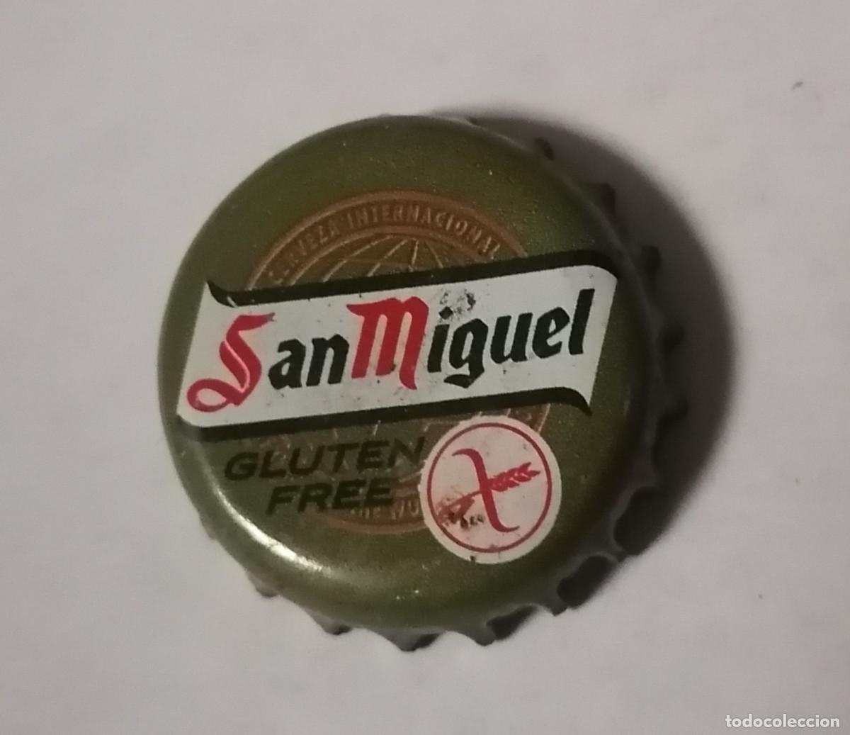 Coleccionismo de cervezas: chapa San Miguel sin gluten crown cap tapon corona