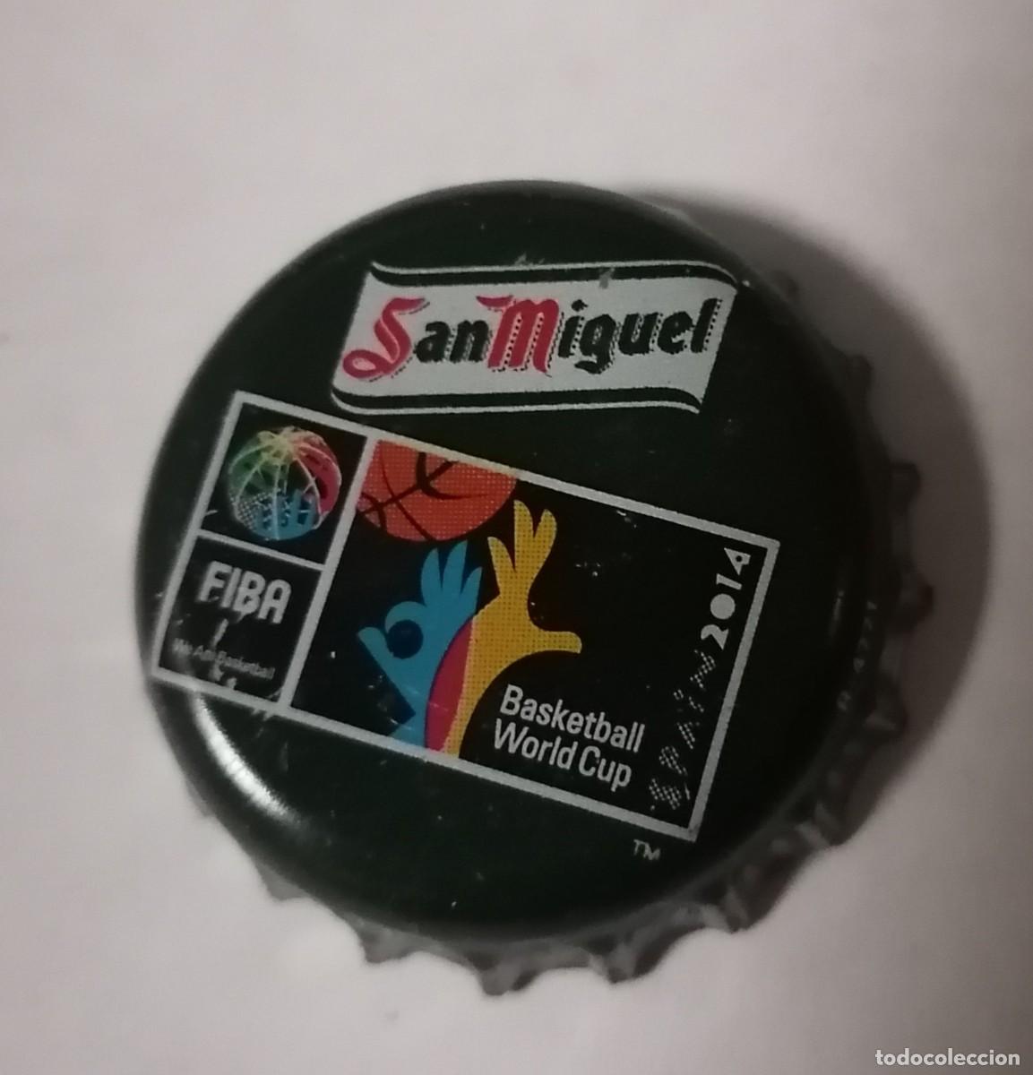 Coleccionismo de cervezas: chapa San Miguel Basketball cup crown cap tapon corona