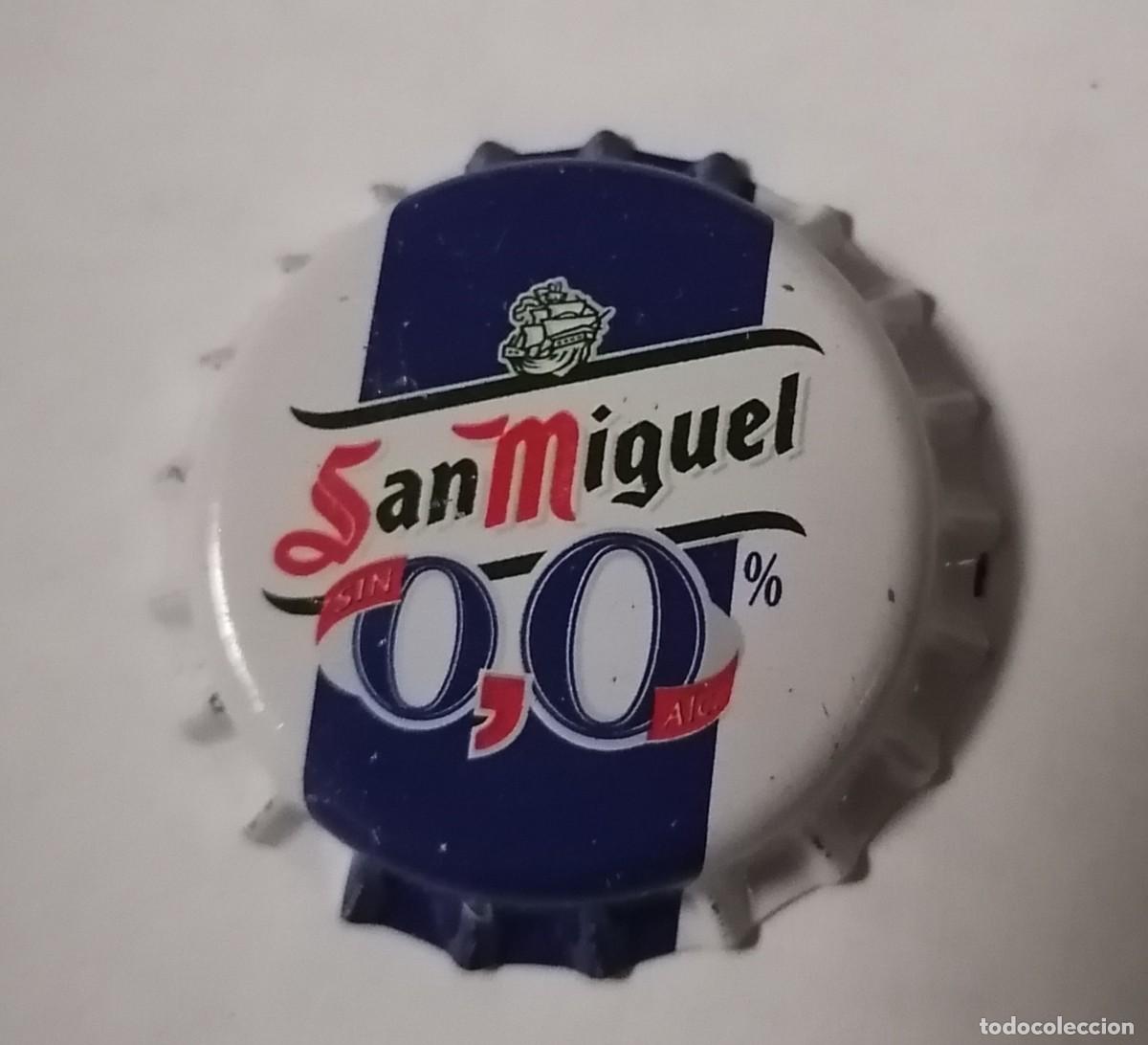 Coleccionismo de cervezas: chapa San Miguel 0,0 nueva crown cap tapon corona