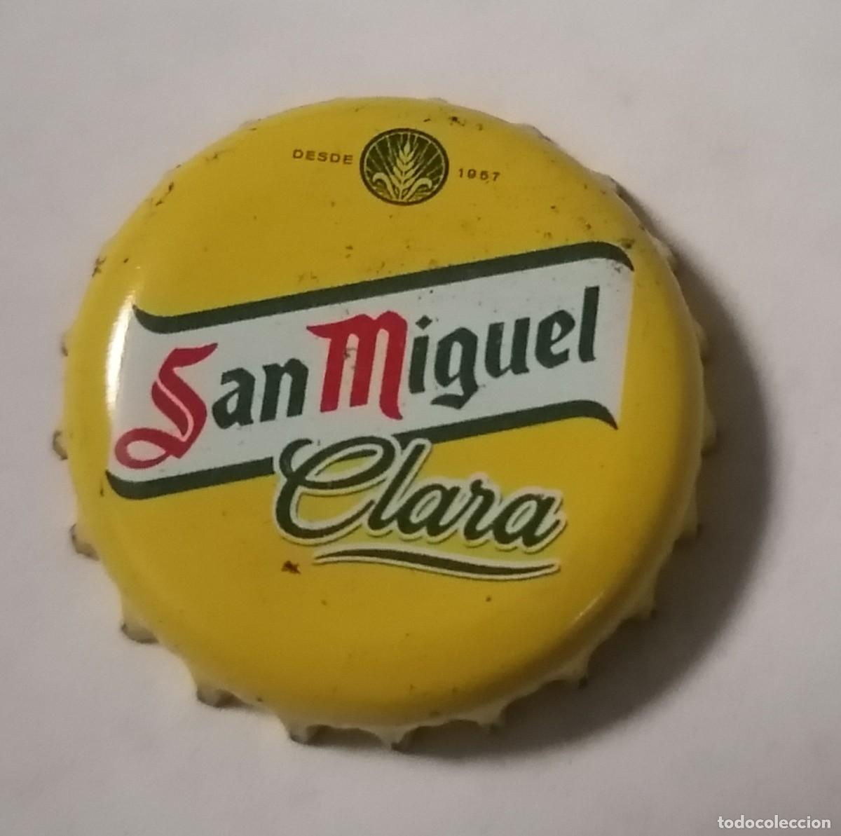 Coleccionismo de cervezas: chapa San Miguel clara crown cap tapon corona