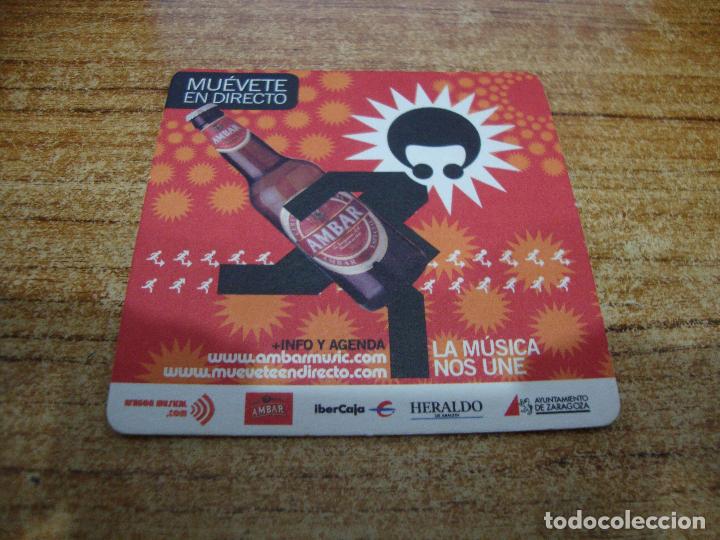 Coleccionismo de cervezas: POSAVASOS CERVEZA AMBAR LA MUSICA NOS UNE