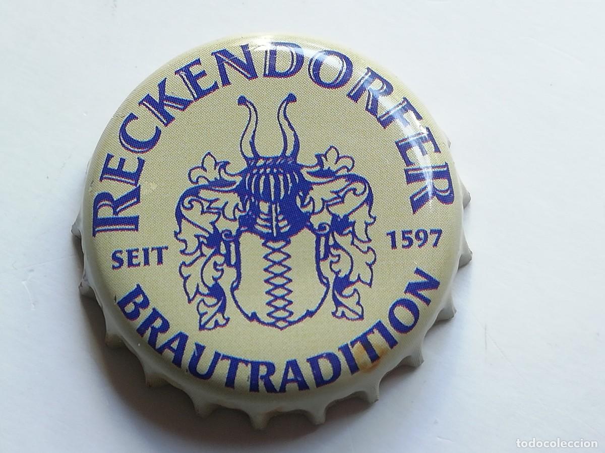 Coleccionismo de cervezas: Chapa tap&oacute;n corona de la cerveza alemana RECKENDORFER BRAUTRADITION