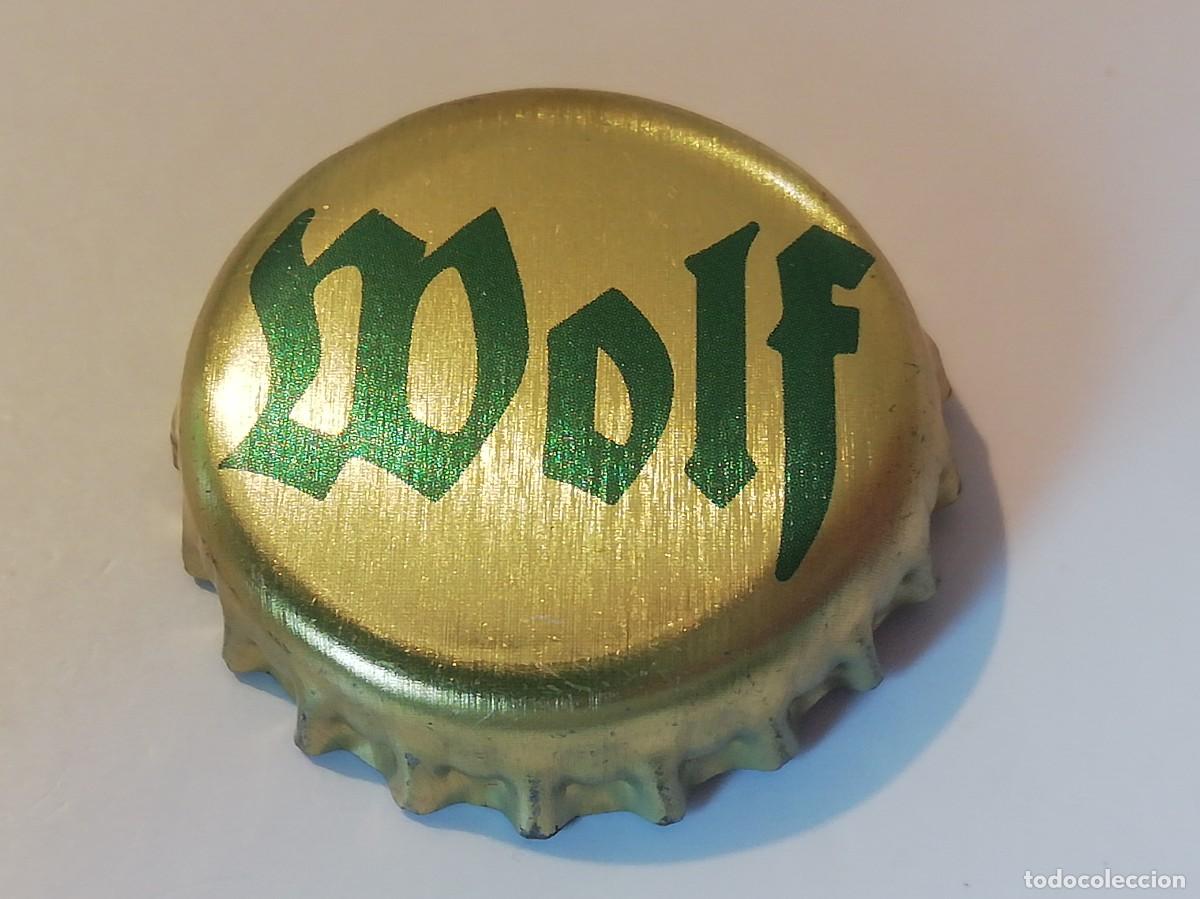 Coleccionismo de cervezas: Chapa tap&oacute;n corona de la cerveza alemana WOLF