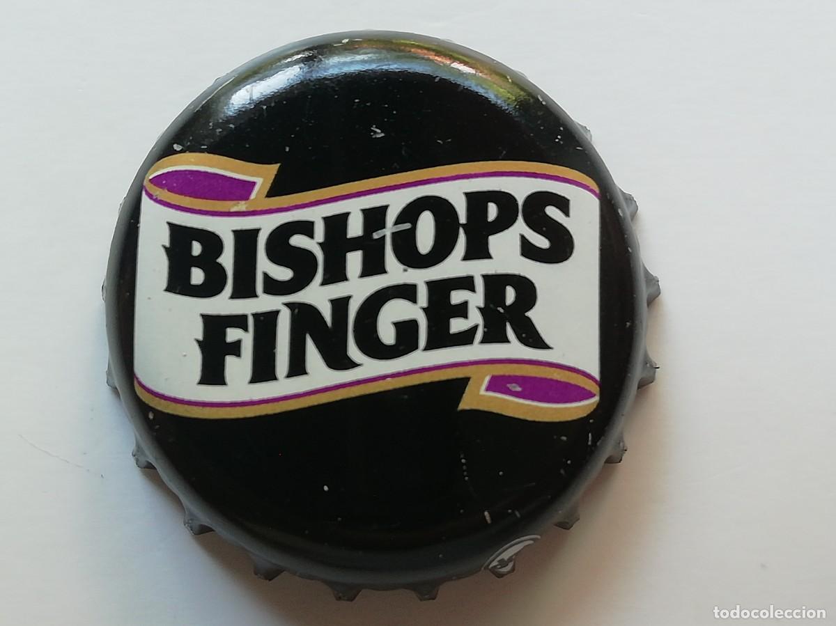 Coleccionismo de cervezas: Chapa tap&oacute;n corona de la cerveza inglesa BISHOPS FINGER