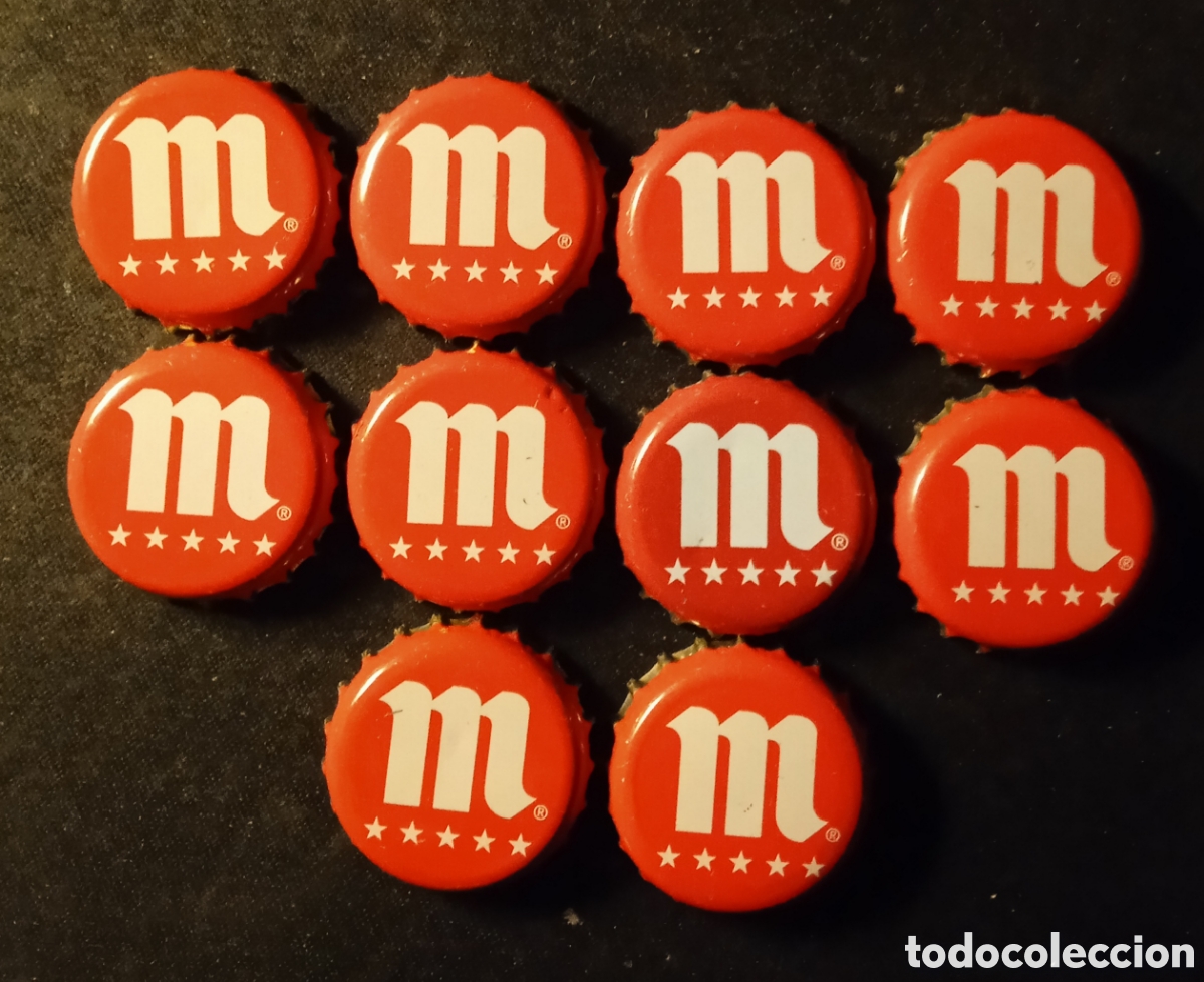 Coleccionismo de cervezas: LOTE CHAPAS MAHOU (Blanco)-estrellas peque&ntilde;as