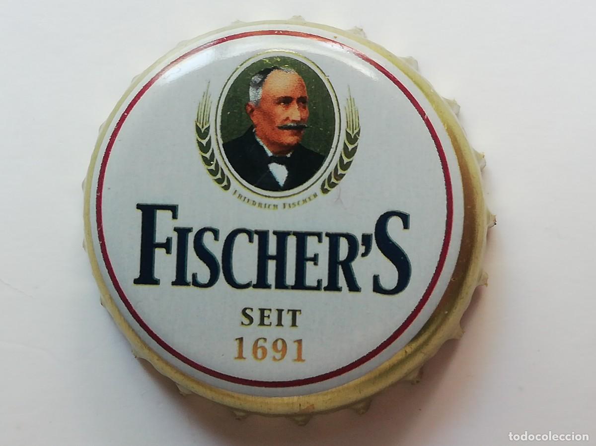 Coleccionismo de cervezas: Chapa tap&oacute;n corona de la cerveza alemana FISCHER'S SEIT 1691