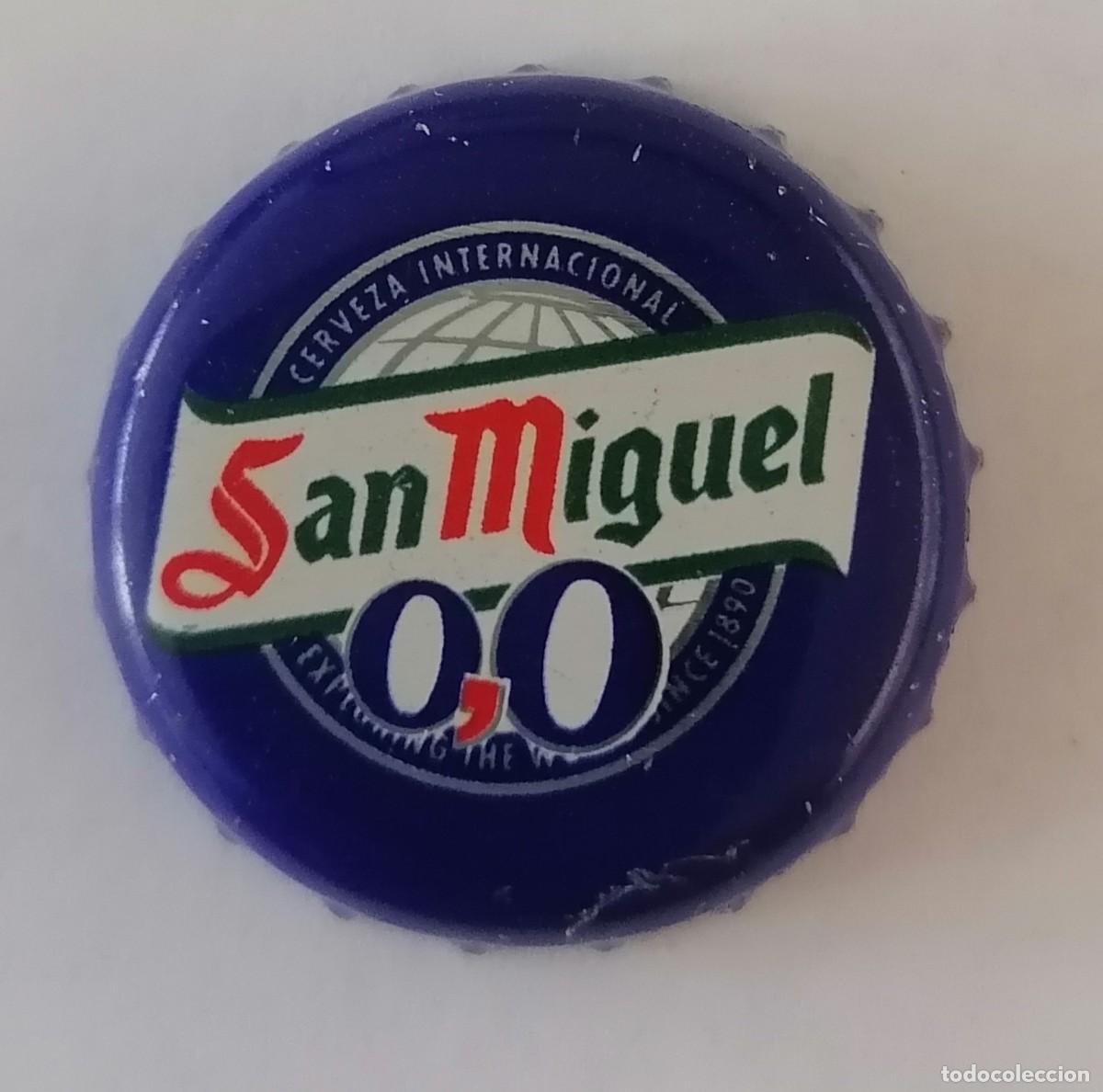 Coleccionismo de cervezas: chapa San Miguel 0,0 crown cap tapon corona