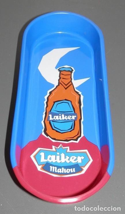 Coleccionismo de cervezas: CERVEZA MAHOU LAIKER-PEQUE&Ntilde;A BANDEJA PARA APERITIVOS