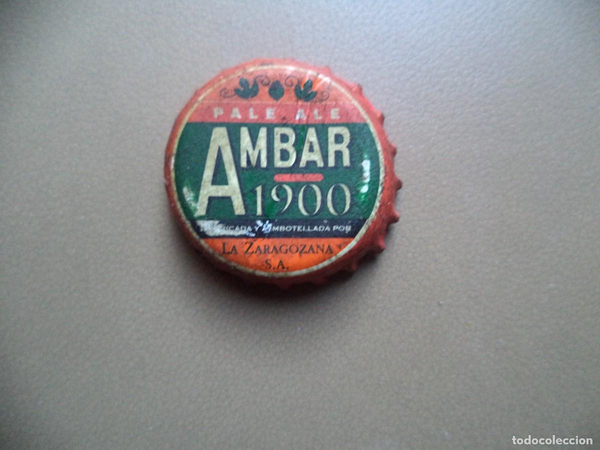 Coleccionismo de cervezas: Chapa corona cerveza Ambar 1900