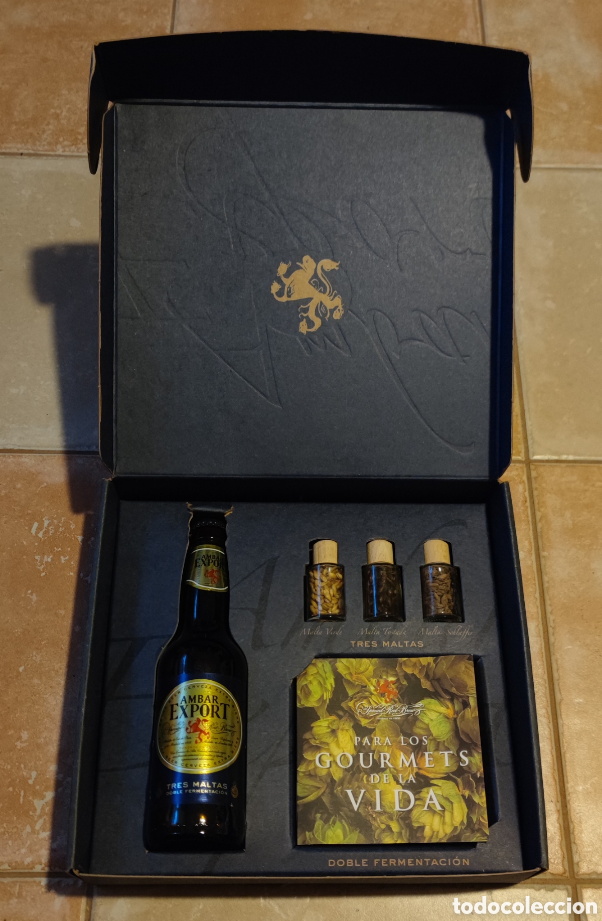 Coleccionismo de cervezas: Caja cerveza zaragozana export &aacute;mbar tres maltas