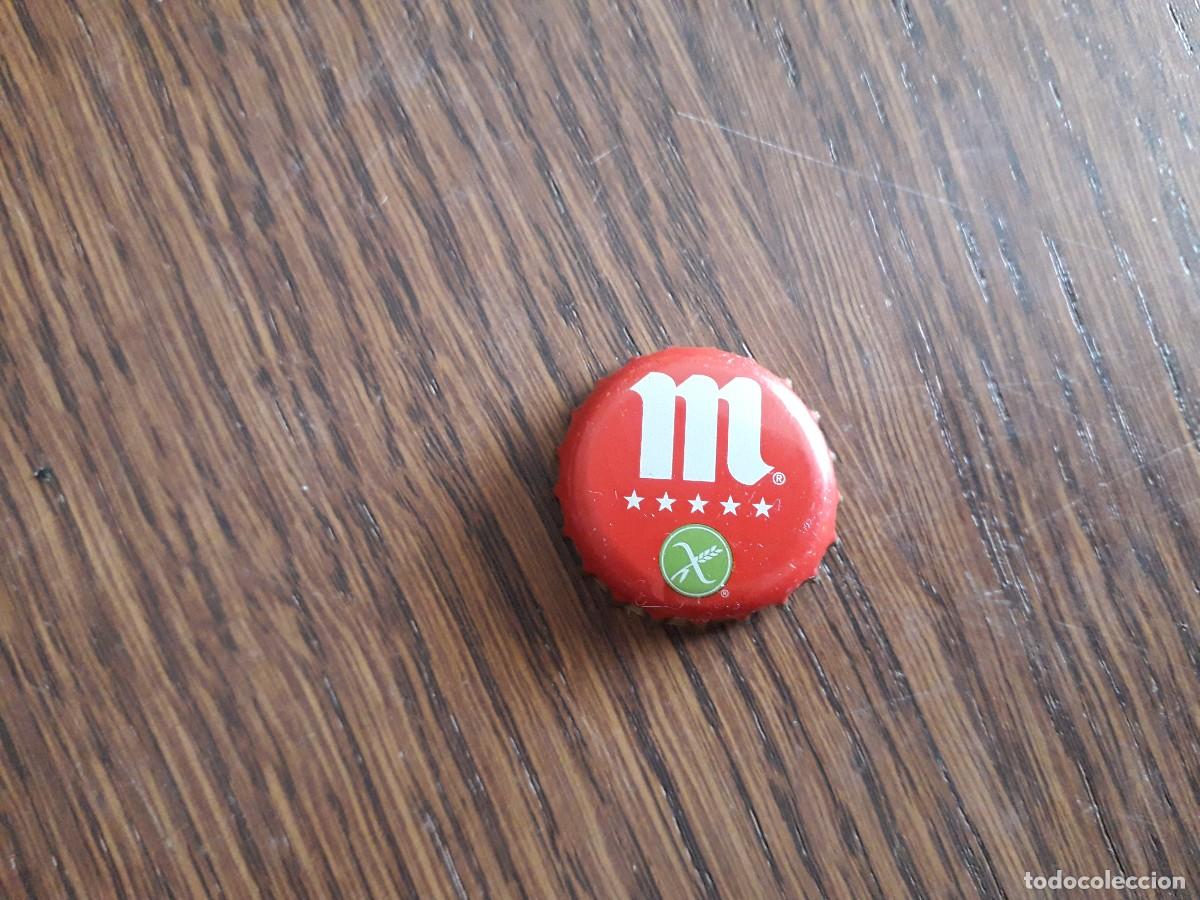 Coleccionismo de cervezas: chapa tap&oacute;n corona de cerveza Mahou.