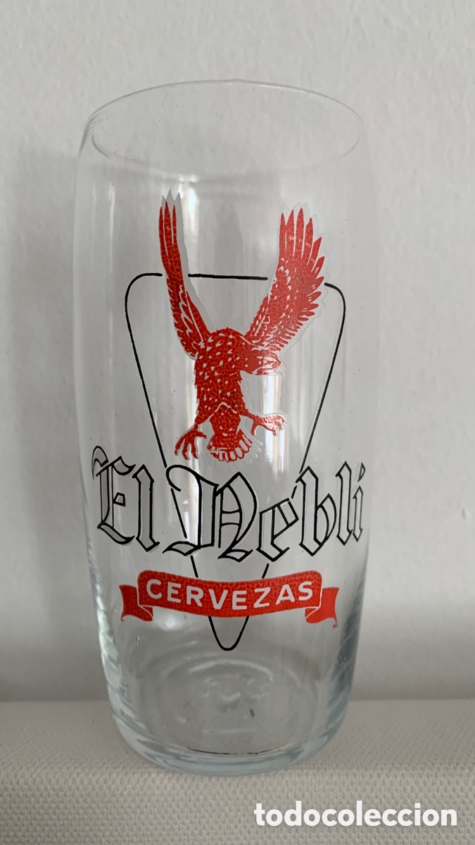 Coleccionismo de cervezas: ANTIGUO VASO CERVEZA CERVEZAS EL NEBLI ALICANTE