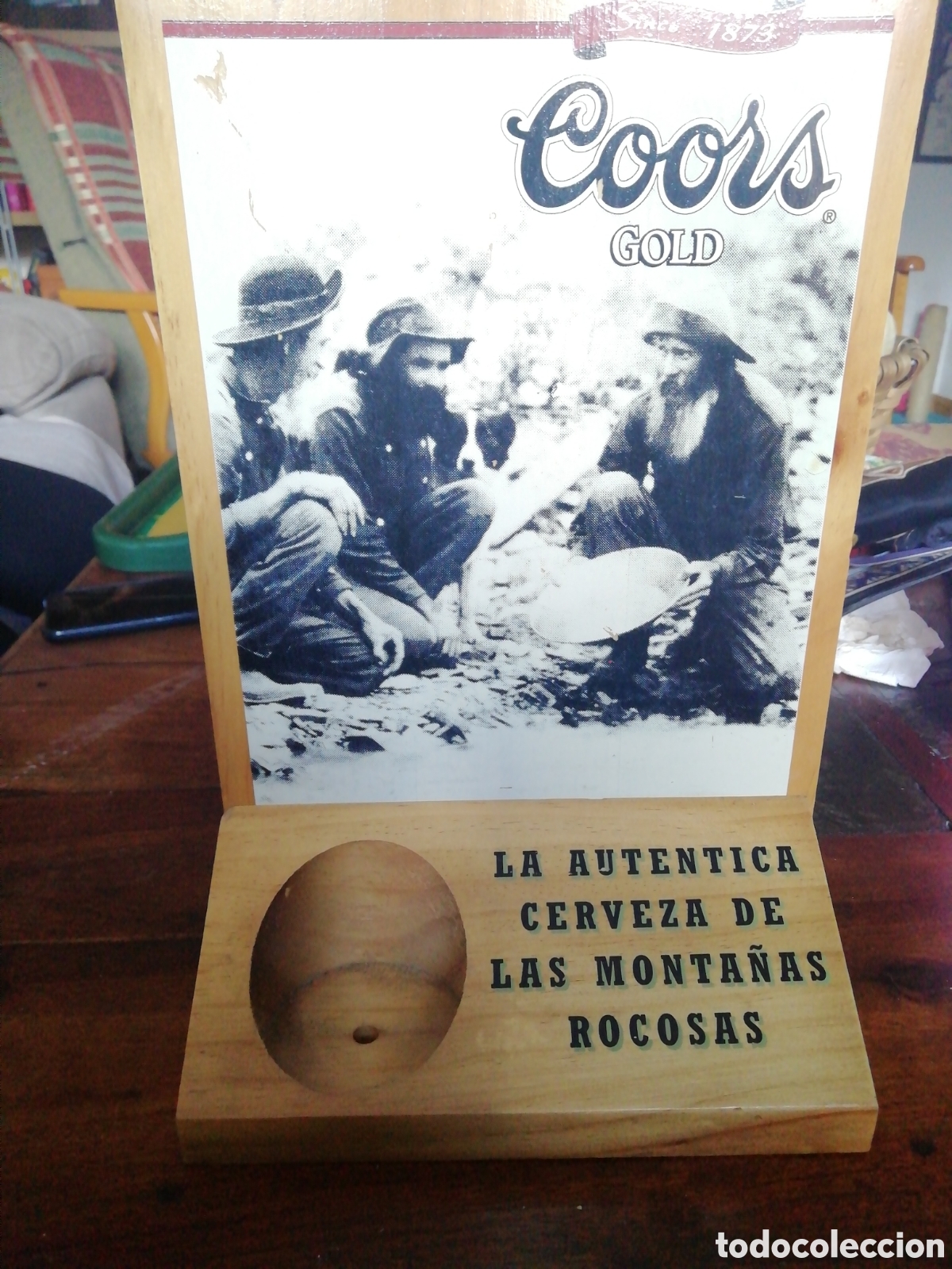 Coleccionismo de cervezas: Soporte cerveza madera - Foto 2