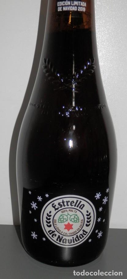 Coleccionismo de cervezas: UNA BOTELLA DE CERVEZA ESTRELLA GALICIA 1L-NAVIDAD 2019