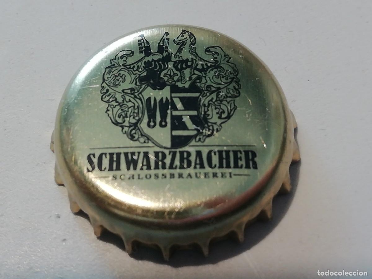 Coleccionismo de cervezas: Chapa tap&oacute;n corona de la cerveza alemana SCHWARZBACHER SCHLOSSBRAUEREI