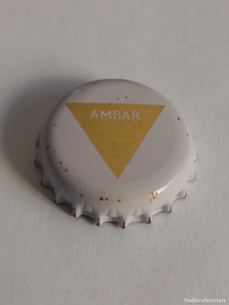 Coleccionismo de cervezas: CHAPA CERVEZA AMBAR, FACTOR&Iacute;A U