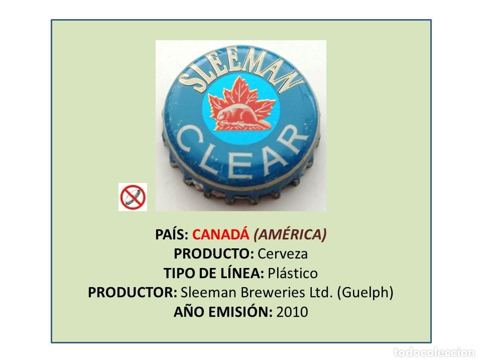 Coleccionismo de cervezas: TAPON CORONA CAPSULA CHAPA CERVEZA SLEEMAN CLEAR (CANAD&Aacute;)