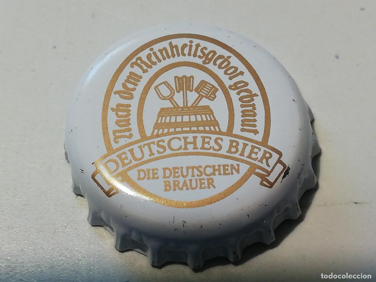 Coleccionismo de cervezas: Chapa tap&oacute;n corona de la cerveza alemana DEUTSCHES BIER