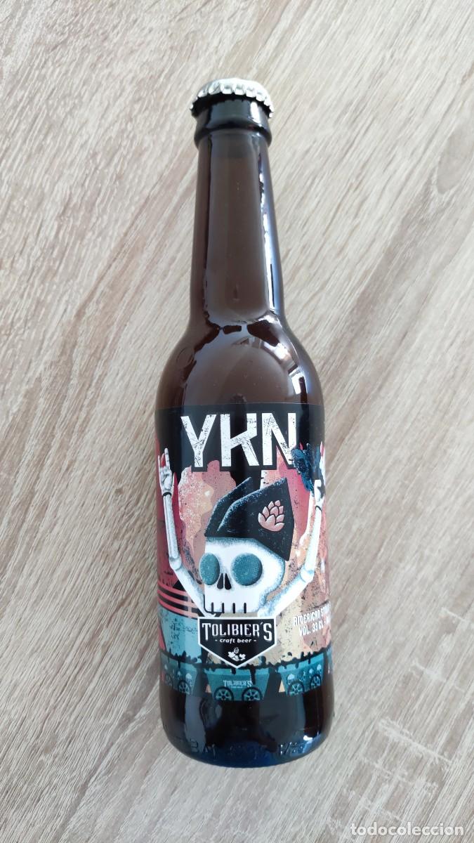 Sammeln von Brauereiartikeln: BOTELLA CERVEZA VACIA CON CHAPA - YKN TOLIBIER&rsquo;S / REDNECK - 250GR - MINA TREN ASTURIES ESQUELETO