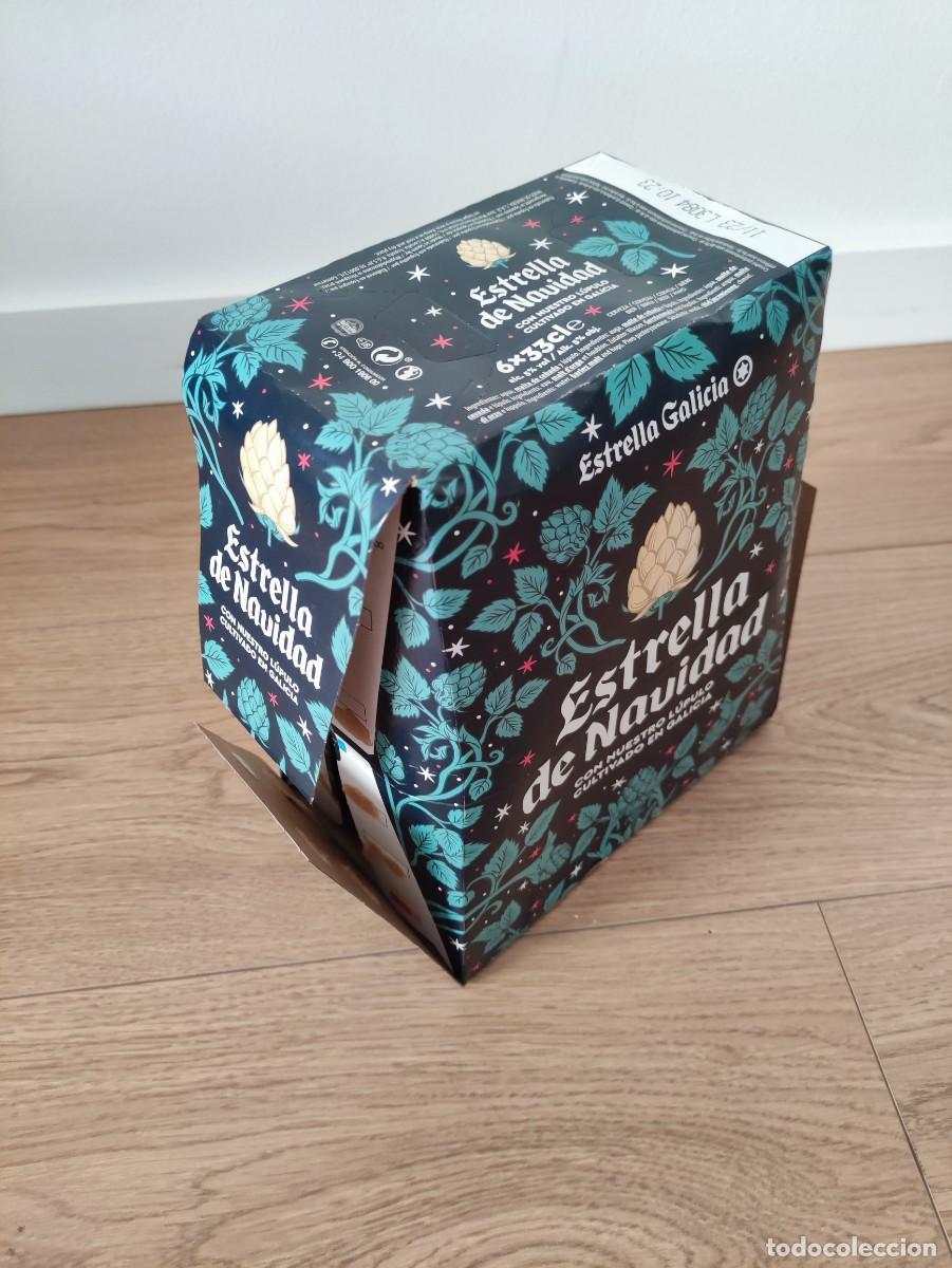 Coleccionismo de cervezas: CARTON PACK CERVEZA - ESTRELLA GALICIA / ESTRELLA DE NAVIDAD 401657 -100GR
