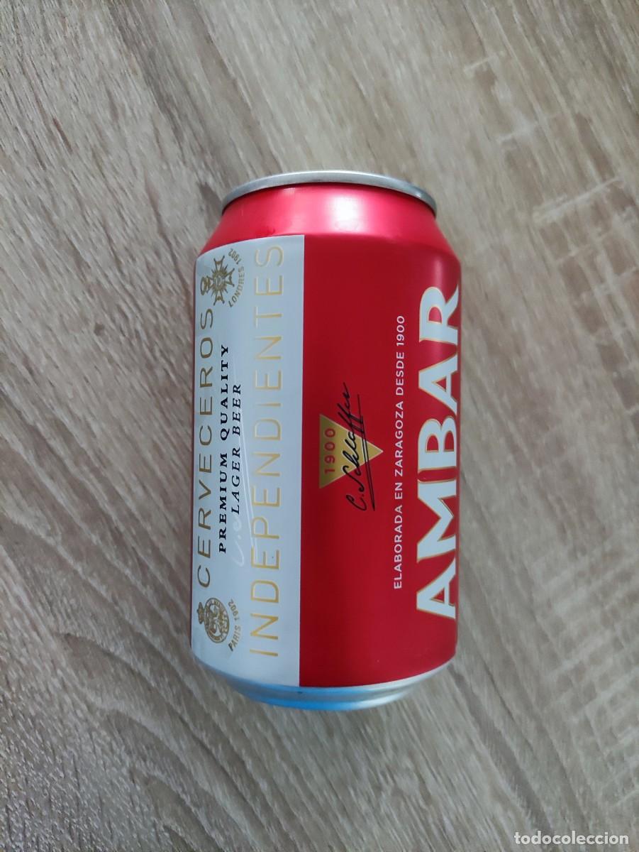Coleccionismo de cervezas: LATA VACIA CERVEZA - AMBAR ESPECIAL - AG - CAD. 2023