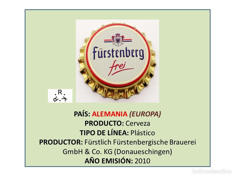 Coleccionismo de cervezas: TAPON CORONA CAPSULA CHAPA CERVEZA F&Uuml;RSTENBERG FREI (ALEMANIA)
