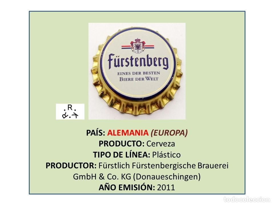 Coleccionismo de cervezas: TAPON CORONA CAPSULA CHAPA CERVEZA F&Uuml;RSTENBERG (ALEMANIA)