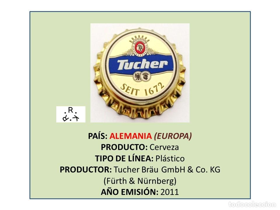 Coleccionismo de cervezas: TAPON CORONA CAPSULA CHAPA CERVEZA TUCHER (ALEMANIA)