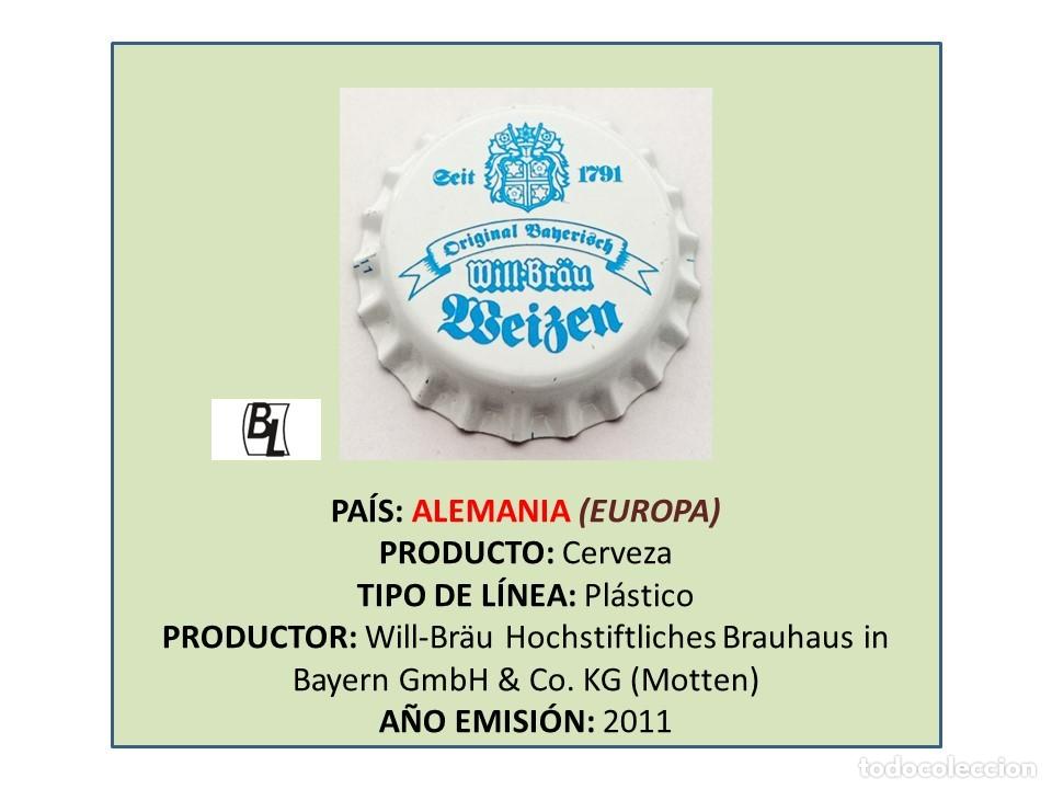 Coleccionismo de cervezas: TAPON CORONA CAPSULA CHAPA CERVEZA WILL-BR&Auml;U WEIZEN (ALEMANIA)