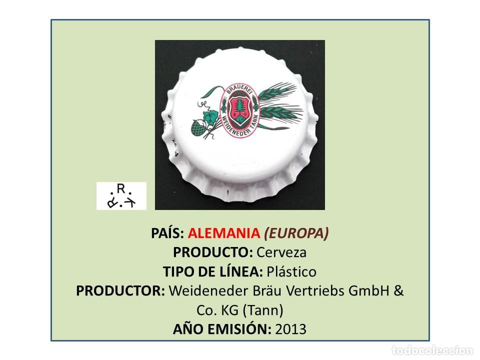 Coleccionismo de cervezas: TAPON CORONA CAPSULA CHAPA CERVEZA WEIDENEDER TANN (ALEMANIA)