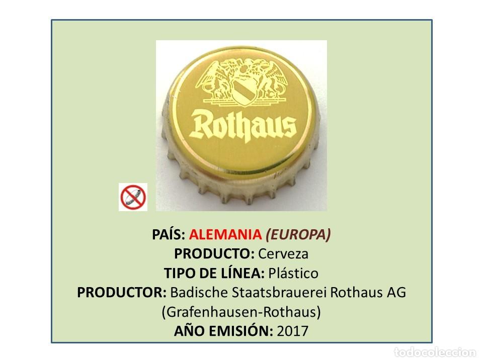 Coleccionismo de cervezas: TAPON CORONA CAPSULA CHAPA CERVEZA ROTHAUS (ALEMANIA)