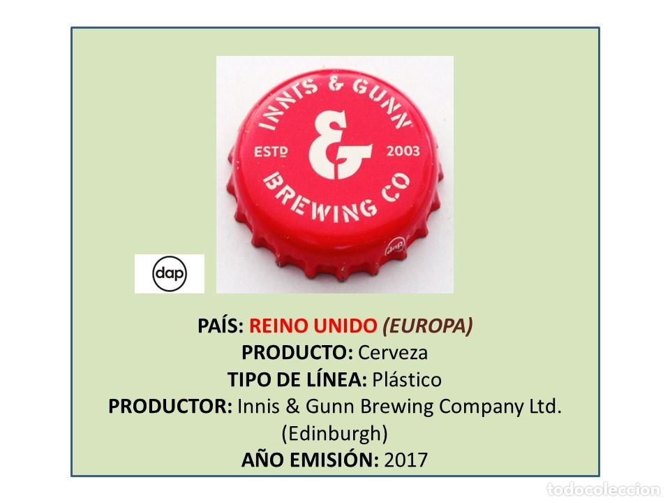 Coleccionismo de cervezas: TAPON CORONA CAPSULA CHAPA CERVEZA INNIS & GUNN ORIGINAL (REINO UNIDO)