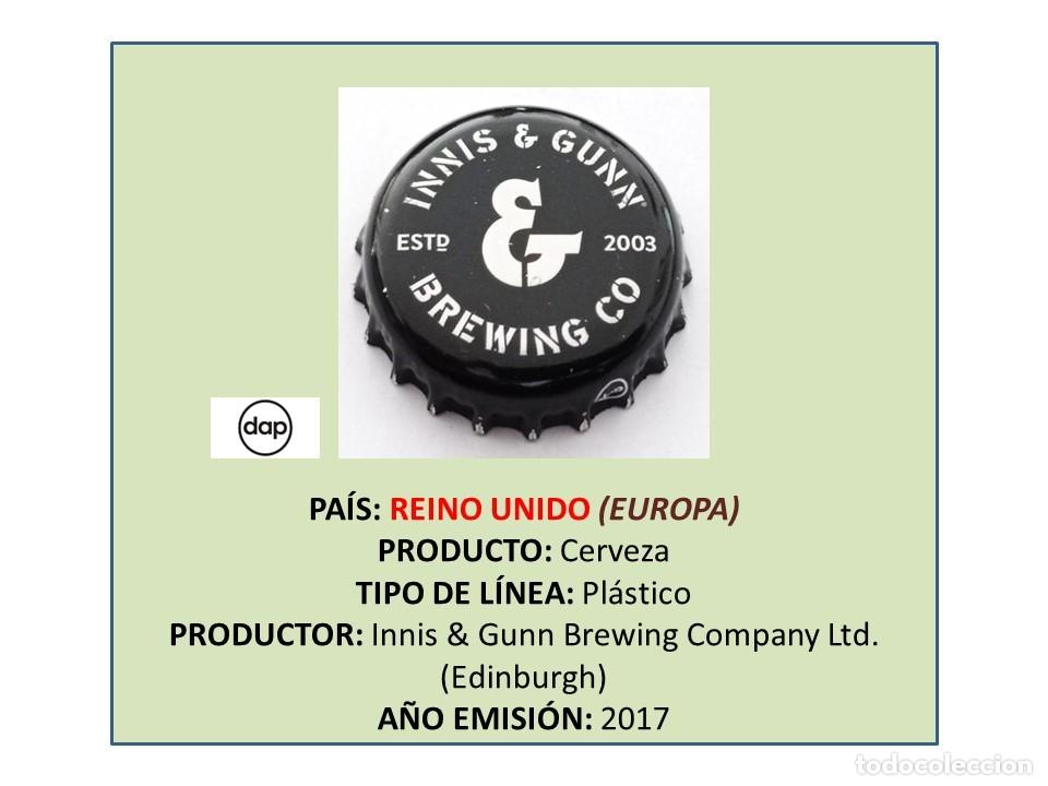 Coleccionismo de cervezas: TAPON CORONA CAPSULA CHAPA CERVEZA INNIS & GUNN ROJA (REINO UNIDO)