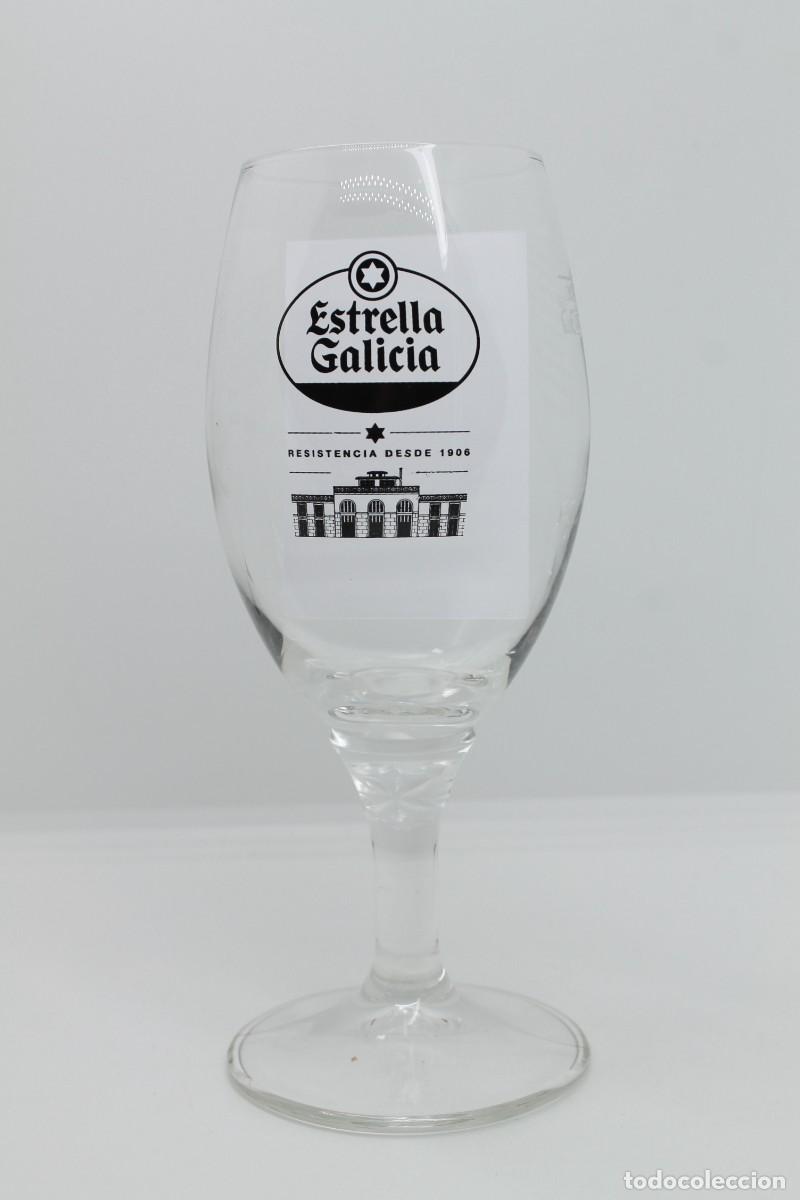 Coleccionismo de cervezas: copa ESTRELLA GALICIA XACOBEO 21 - 22 cup glass cerveza beer birra cerveja