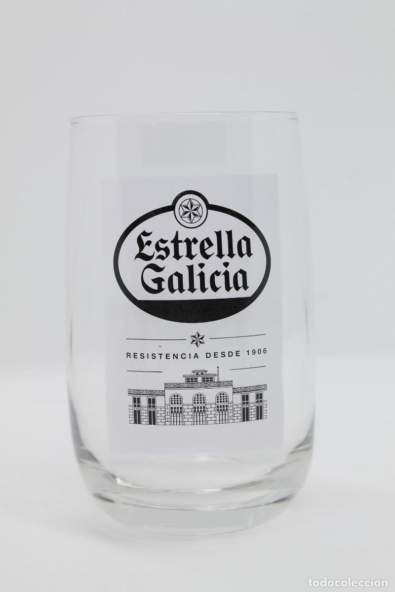 Coleccionismo de cervezas: vaso ESTRELLA GALICIA XACOBEO 2021 EN NEGRO glass cerveza beer birra cerveja
