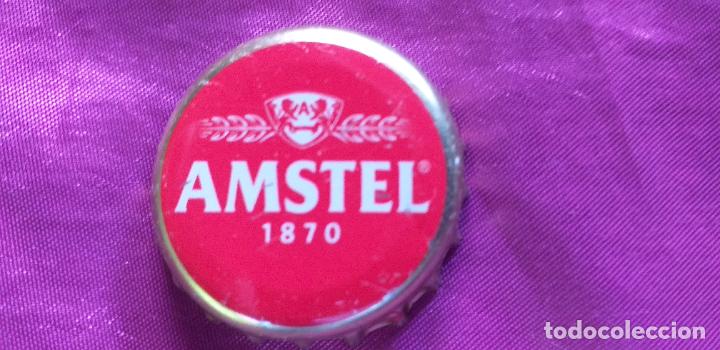 Coleccionismo de cervezas: CERVEZA-V9H-IX-CHAPA-TAPON-CORONA-AMSTEL.