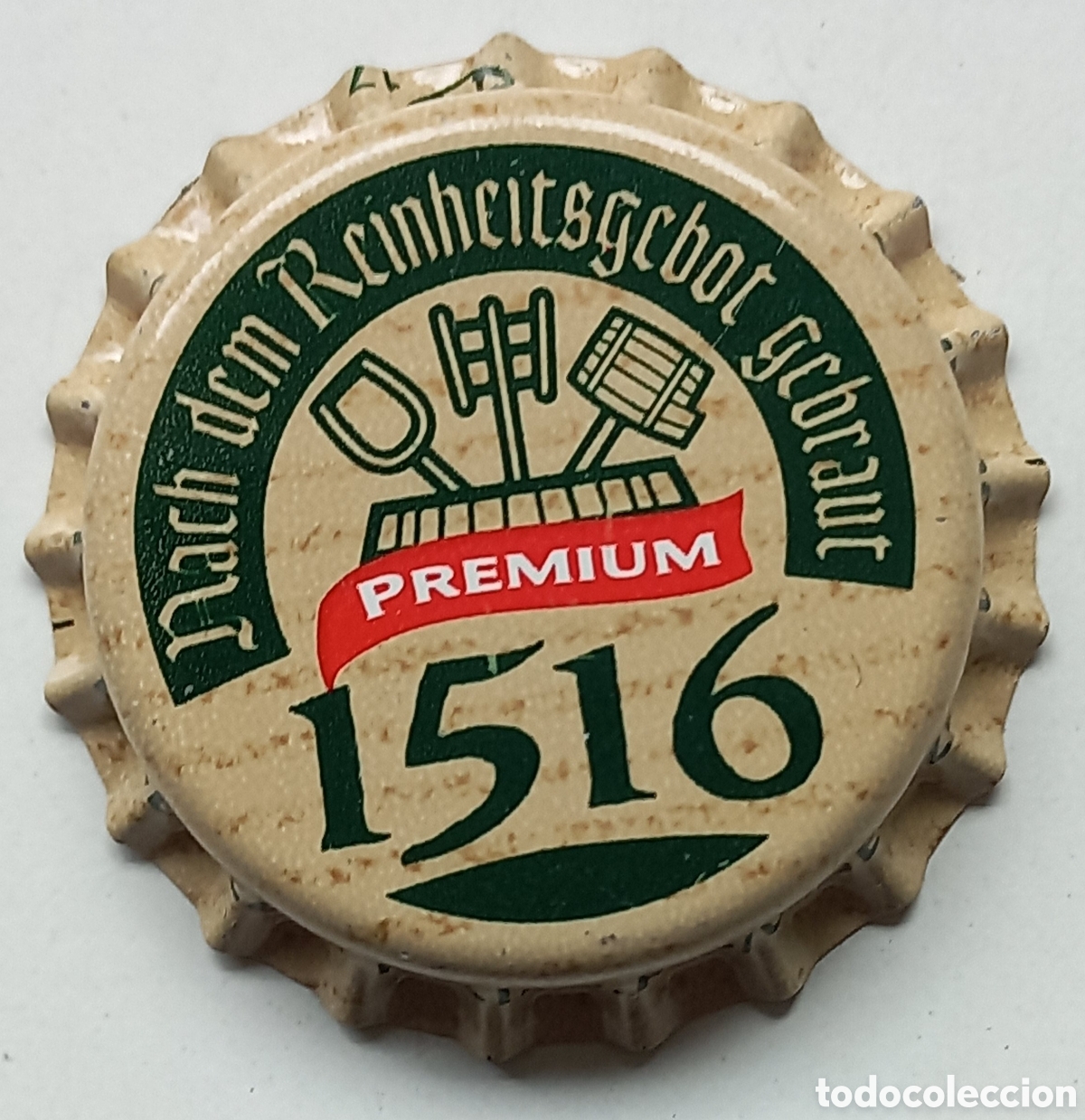 Coleccionismo de cervezas: CHAPA CERVEZA SAN MIGUEL PREMIUM 1516 TEXTO NEGRO - ESPA&Ntilde;A