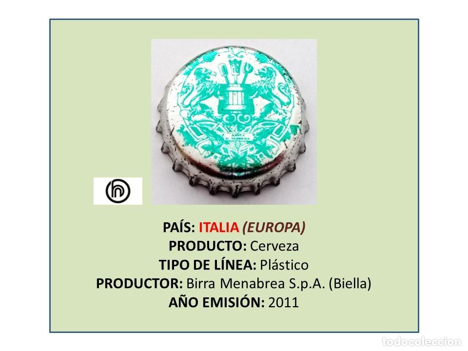 Coleccionismo de cervezas: TAPON CORONA CAPSULA CHAPA CERVEZA MENABREA (ITALIA)